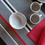 Carica l&#39;immagine nel visualizzatore di Gallery, Striped Cotton Runner in Red and Grey color scheme
